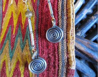 Silver Spiral Dangles