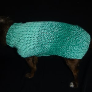 Hand knit Lightweight Small Dog Sweater