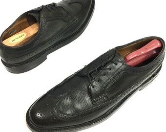Vintage 1980's -florsheim- 'varsity' 20819 Long Wing Brogues