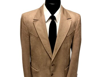 Vintage gray western suit jacket 48 R