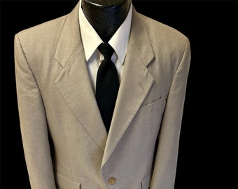 Vintage 80's Christian Dior Men's Titanium Gray Sport Coat Jacket Wool Blazer