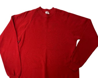 Vintage 70's Jerzees Russell Athletic Red USA 50/50 RAGLAN Sweatshirt XL