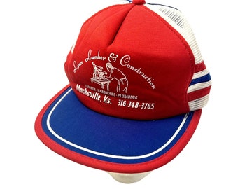 vintage des années 80 rouge blanc bleu maille TRUCKER chapeau snapback casquette de plouc plouc