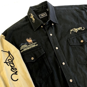Vintage 90's Ralph Lauren Men Blue CHAMBRAY New Classic Western