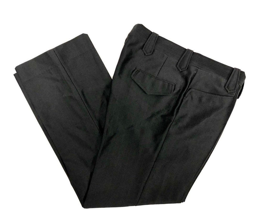 Vintage 70's Sheplers Men's Black SHARKSKIN Cowboy Western
