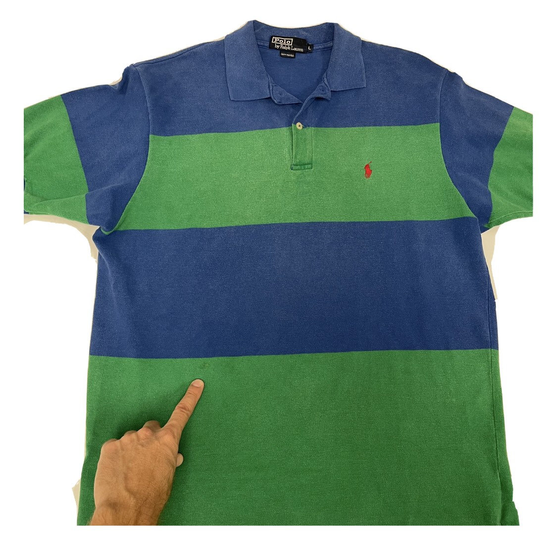 トップス Ralph Lauren big pony polo shirt vintage Vintage Polo Ralph Lauren Big Pony Diagonal Stripe Summer