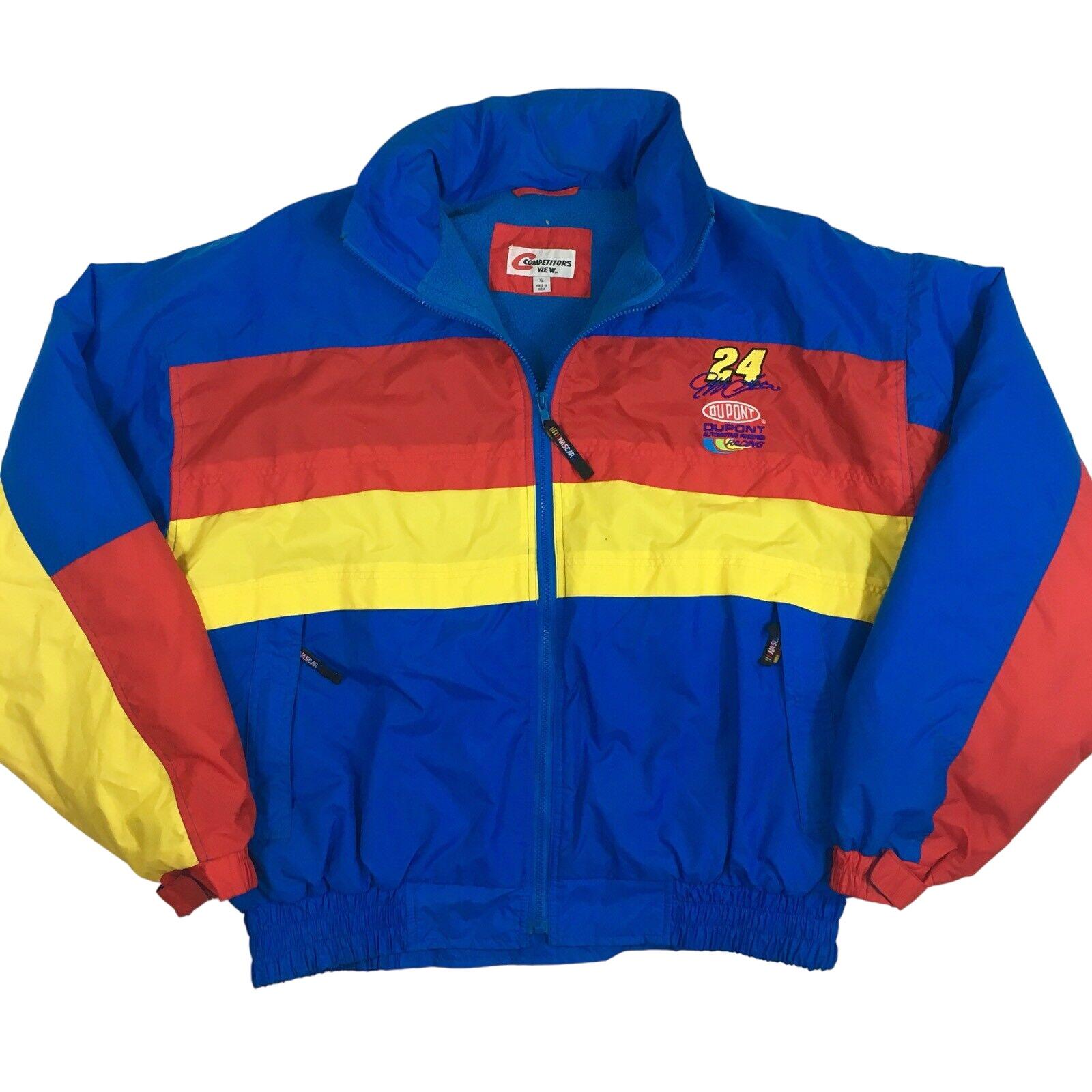 Vintage 90's Jeff Gordon #24 Dupont Automotive PUFFER Coat NASCAR