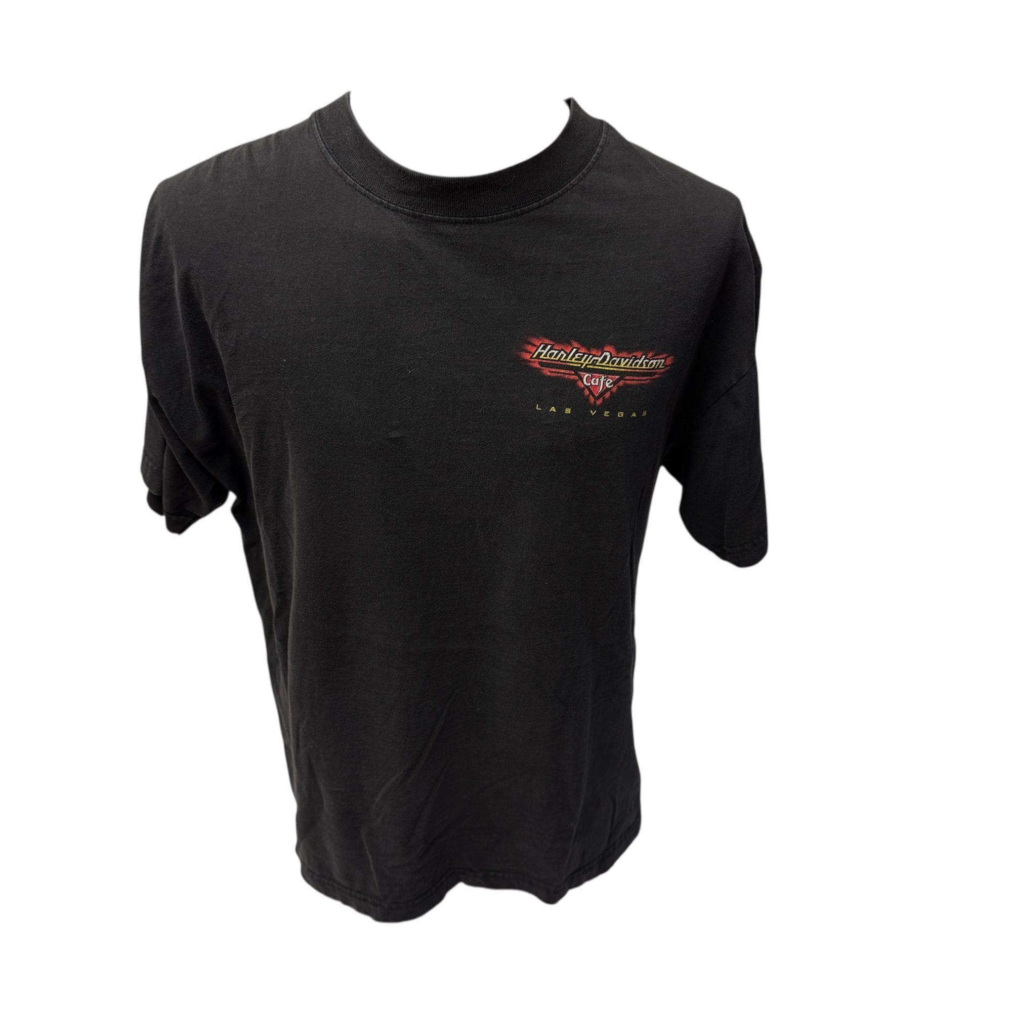 Vintage 90's HARLEY DAVIDSON Cafe Soaring Fire EAGLE Flames Las