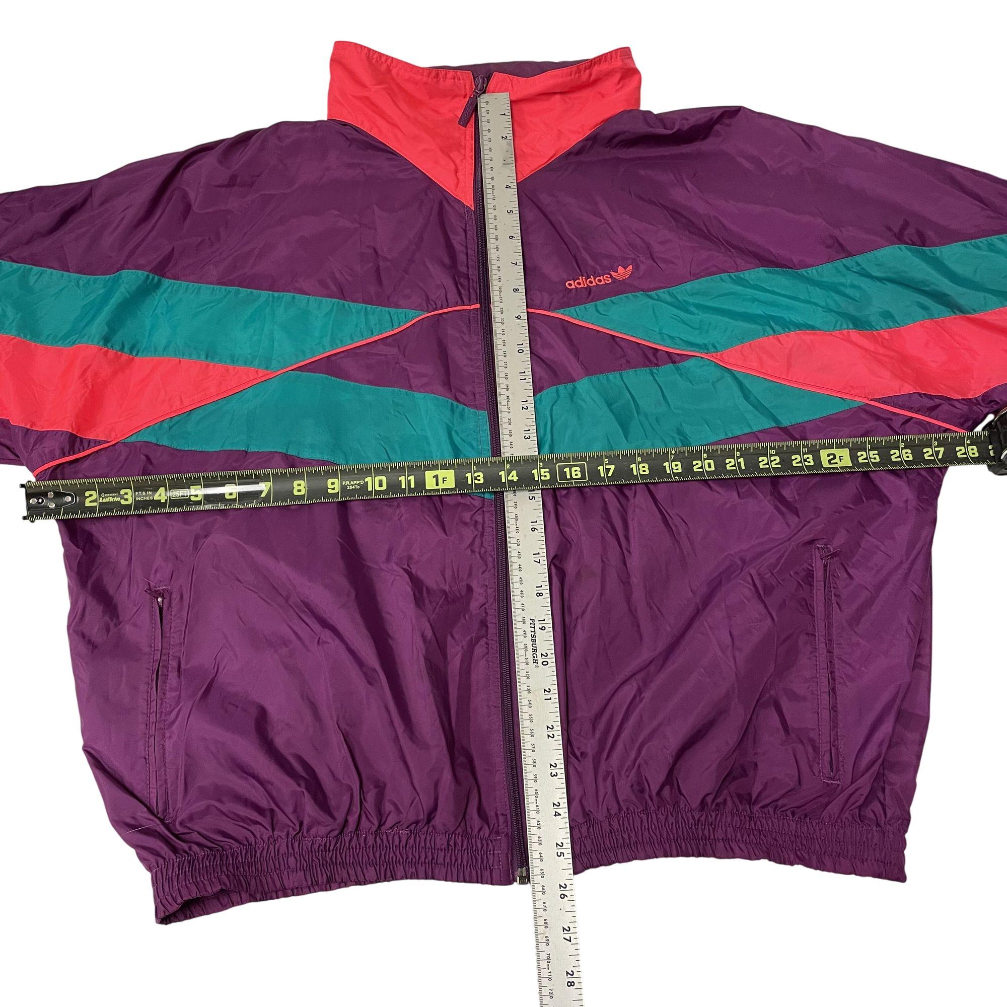 Vintage 80 90's Adidas Purple Colorblock SPELLOUT Track Jacket