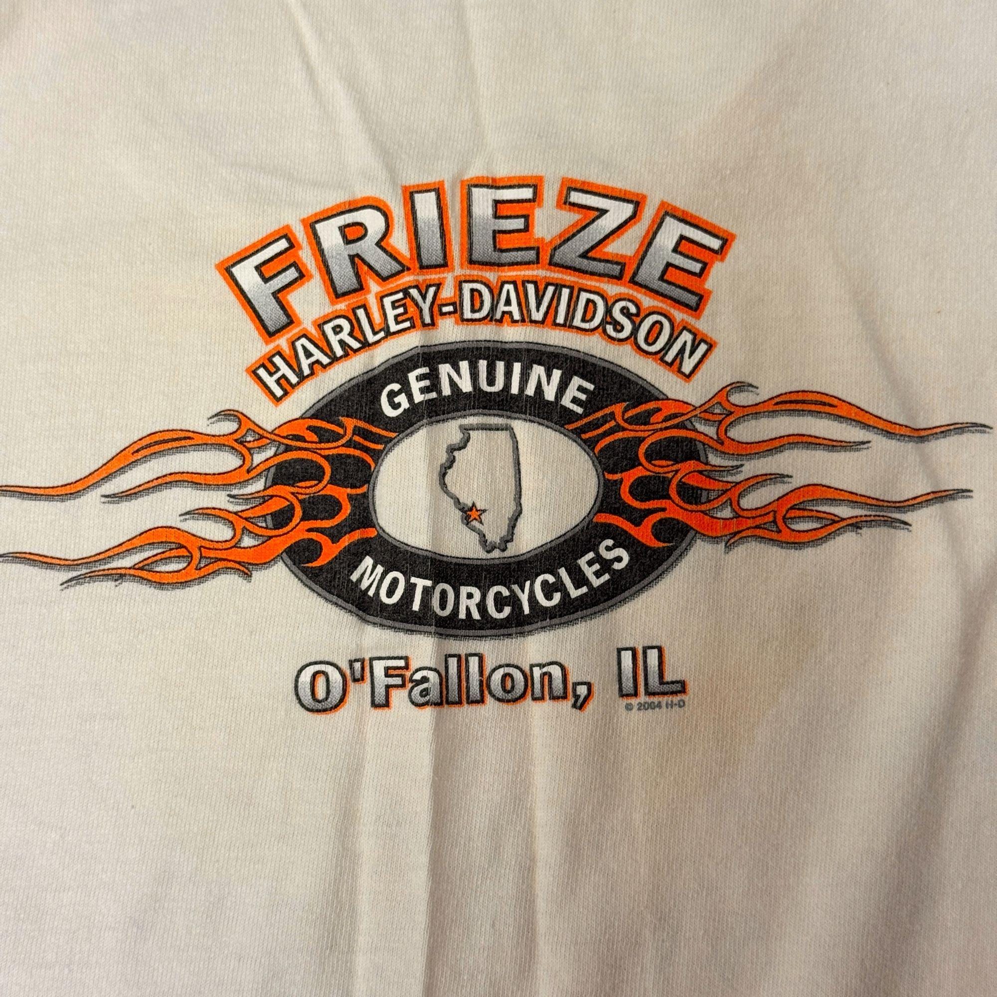 Vintage Harley Davidson Motorcycle FRIEZE O'fallon IL Biker Tank