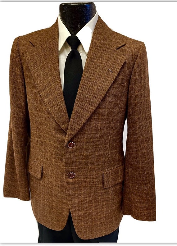 Vintage 70's D Vaish & Sons BESPOKE Men's Brown G… - image 1