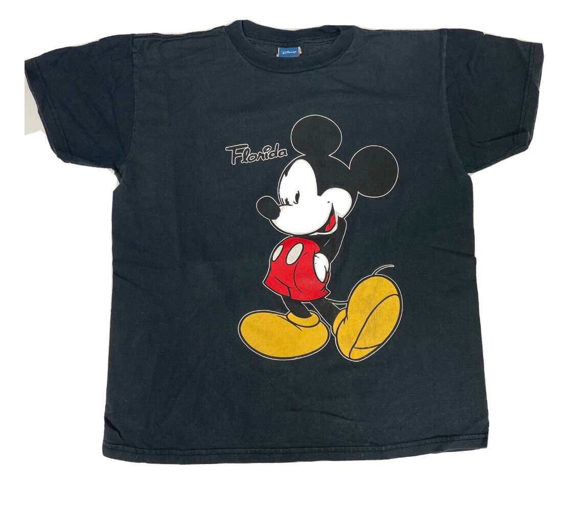 Vintage 80's Walt Disney MICKEY MOUSE Graphic FLORIDA Black