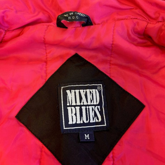 Vintage 90's Mixed Blues Black NEON Pink Purple Coat PUFFER Snow