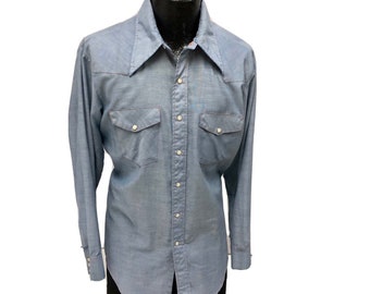 Vintage 70's Jcpenney Big Mac Western Snap Button Shirt - Plaid - Blue Red  Beige White - Etsy
