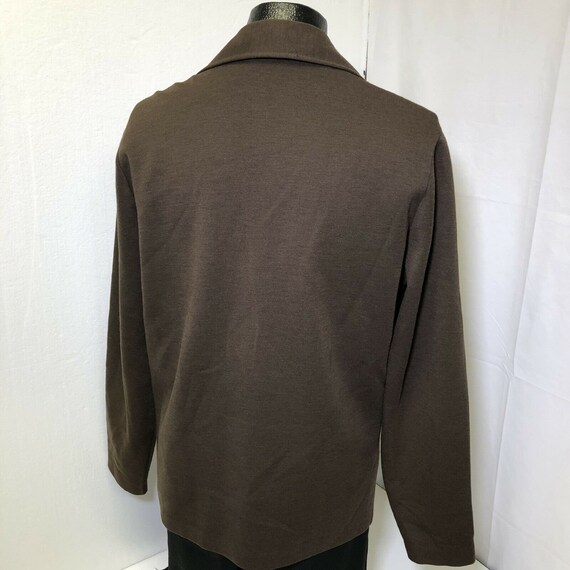 Vintage 50's Tundra Men Brown KNIT Wool Cardigan … - image 6