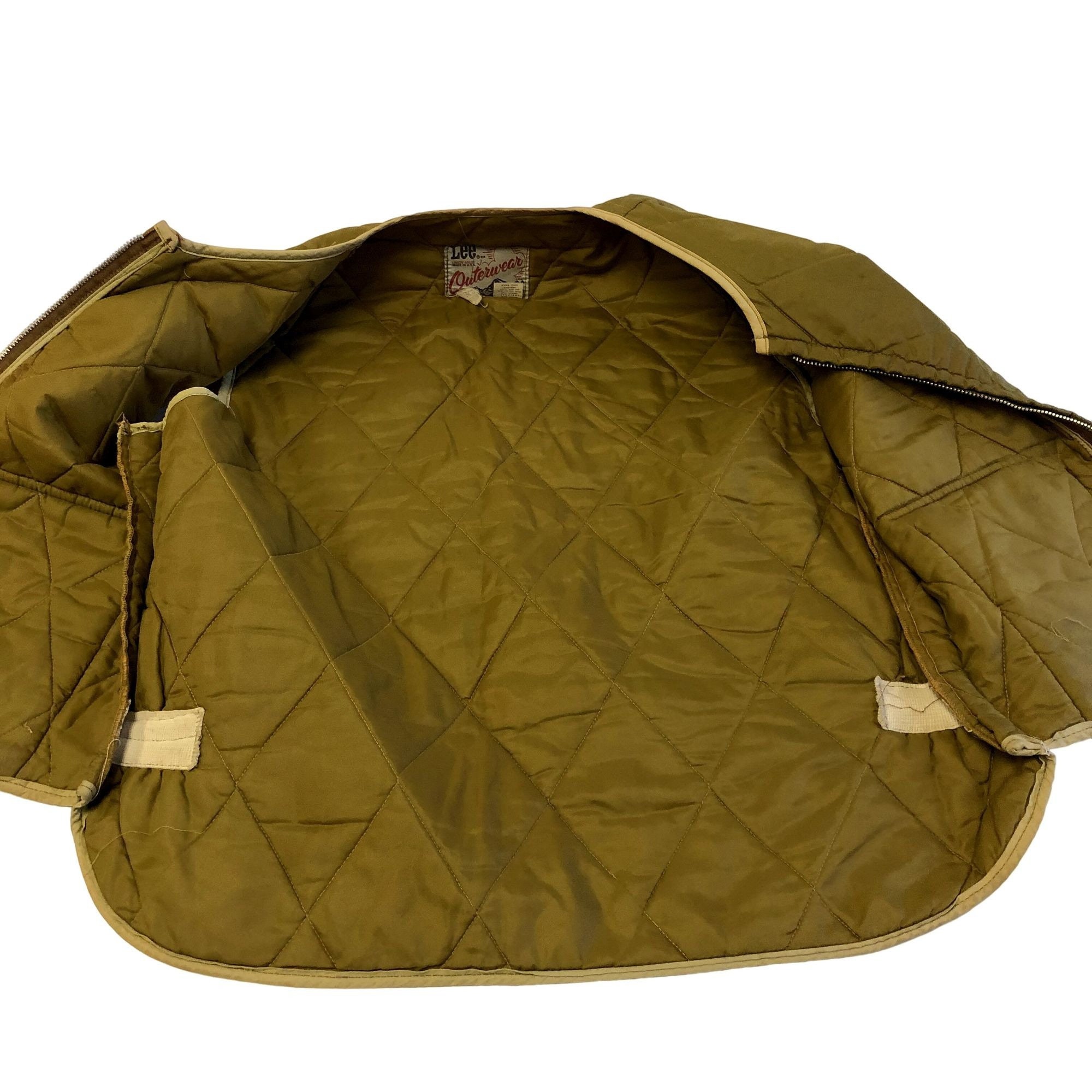 Vintage 70's Lee UNION Made USA QUILTED Nylon Army Green Hunting