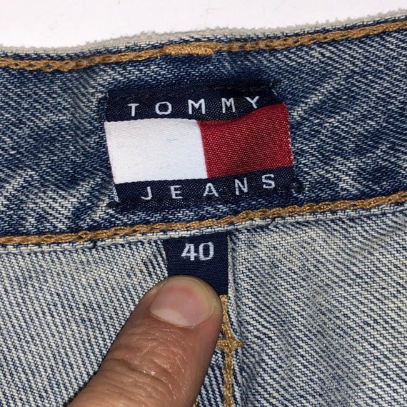 Vintage 90's Tommy Hilfiger Men Blue Jeans DEMIN … - image 3