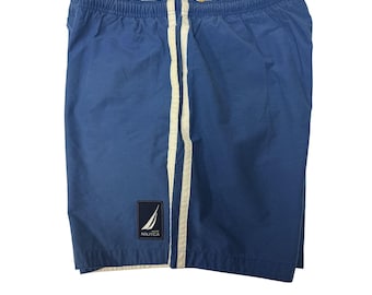 カラーリング◎ 90's nautica swim shorts vintage Vintage Nautica 90s Blue Spell Out Swim Shorts Trunks - Etsy