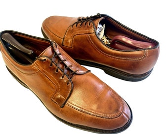 Allen Edmonds Wilbert Zapato de vestir de cuero marrón para hombre COMFORT Oxfords 12 3E EEE