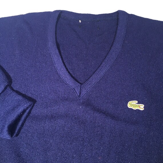 navy blue lacoste jumper