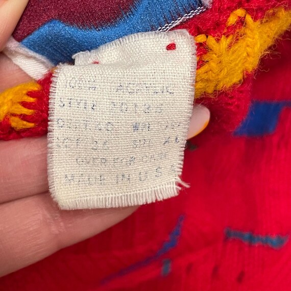 Vintage Trader Bay Red GEOMETRIC STRIPE Multicolo… - image 5