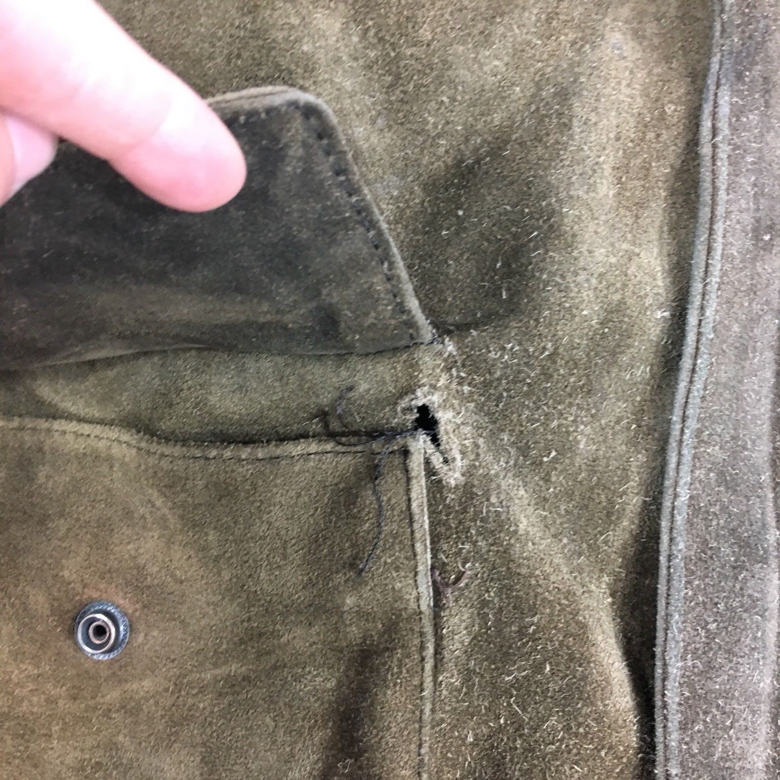 Vintage 80's UNIK Men's DISTRESSED Brown HEAVY Suede Leather Vintage 80's UNIK Men's DISTRESSED Brown HEAVY Suede Leather