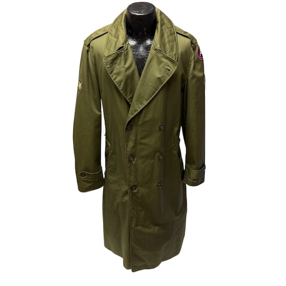 ジャケット・アウター 50s British Military Greatcoat VTG Rare Vintage 50's Men Military Overcoat OG107 KOREAN WAR 1953 US