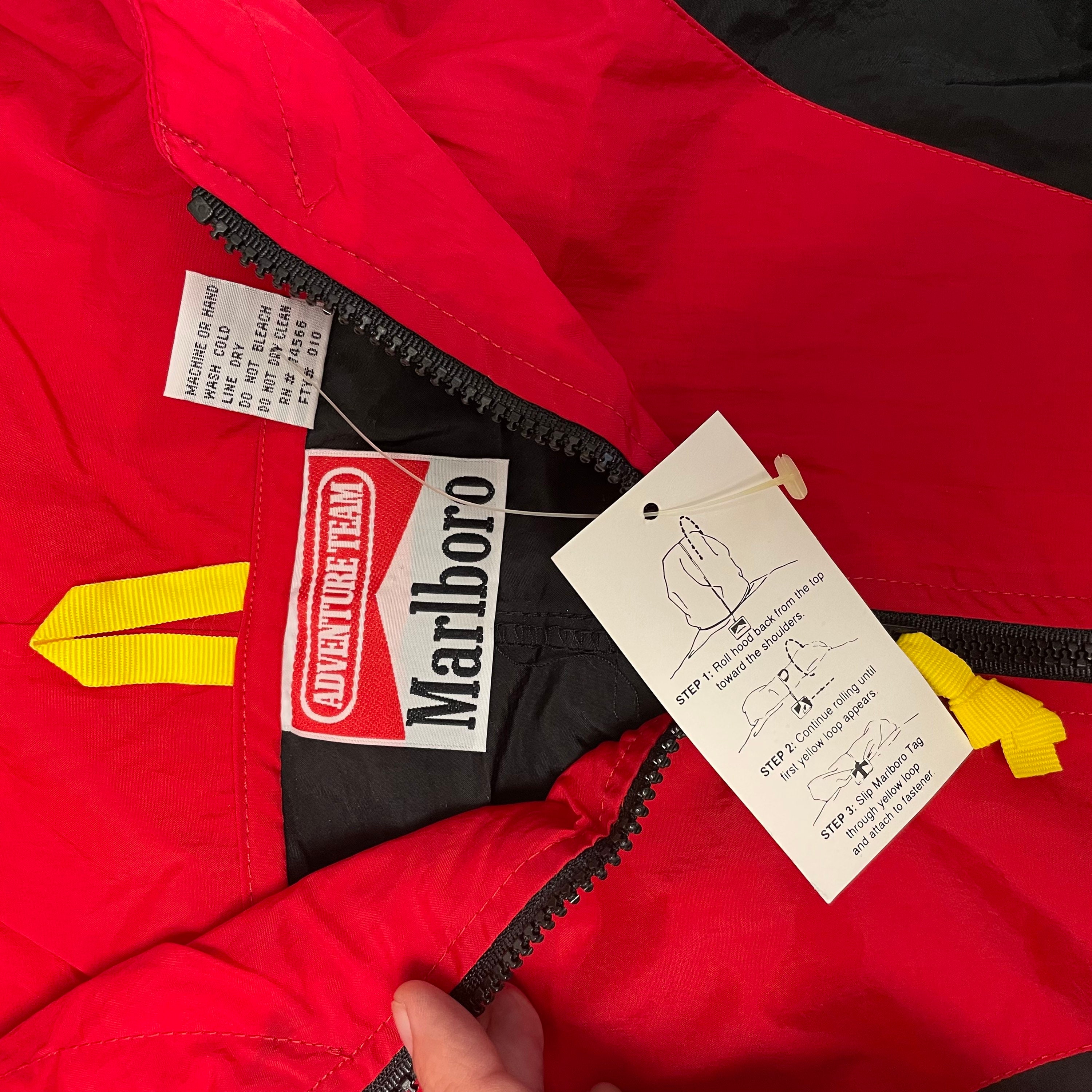NOS New Vintage 90's Marlboro Adventure Team Men's Red Black