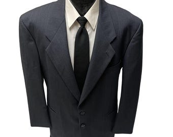Yves Saint Laurent YSL Navy Blue Men's Sport Coat Blazer | Vintage