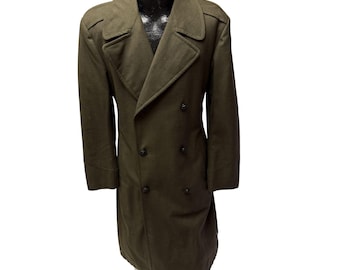 Vintage USMC Wool Trench Coat: 70s Military Jacket, Size 34S - Etsy