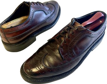 British Walkers Brown Leather Wingtip Derby Shoes Vintage Made In USA Size 10 E British Walkers Brown Leather Wingtip Derby Shoes Vintage  main image 3