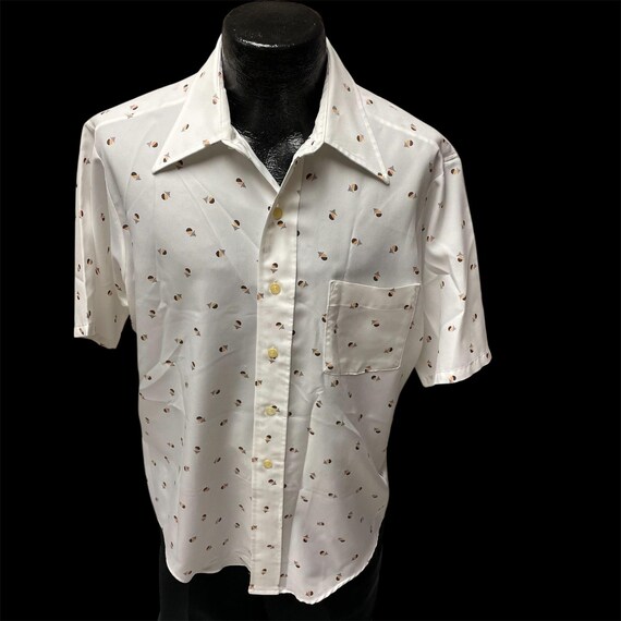 Camisa con cuello de mariposa estilo disco, estilo vintage, de Van