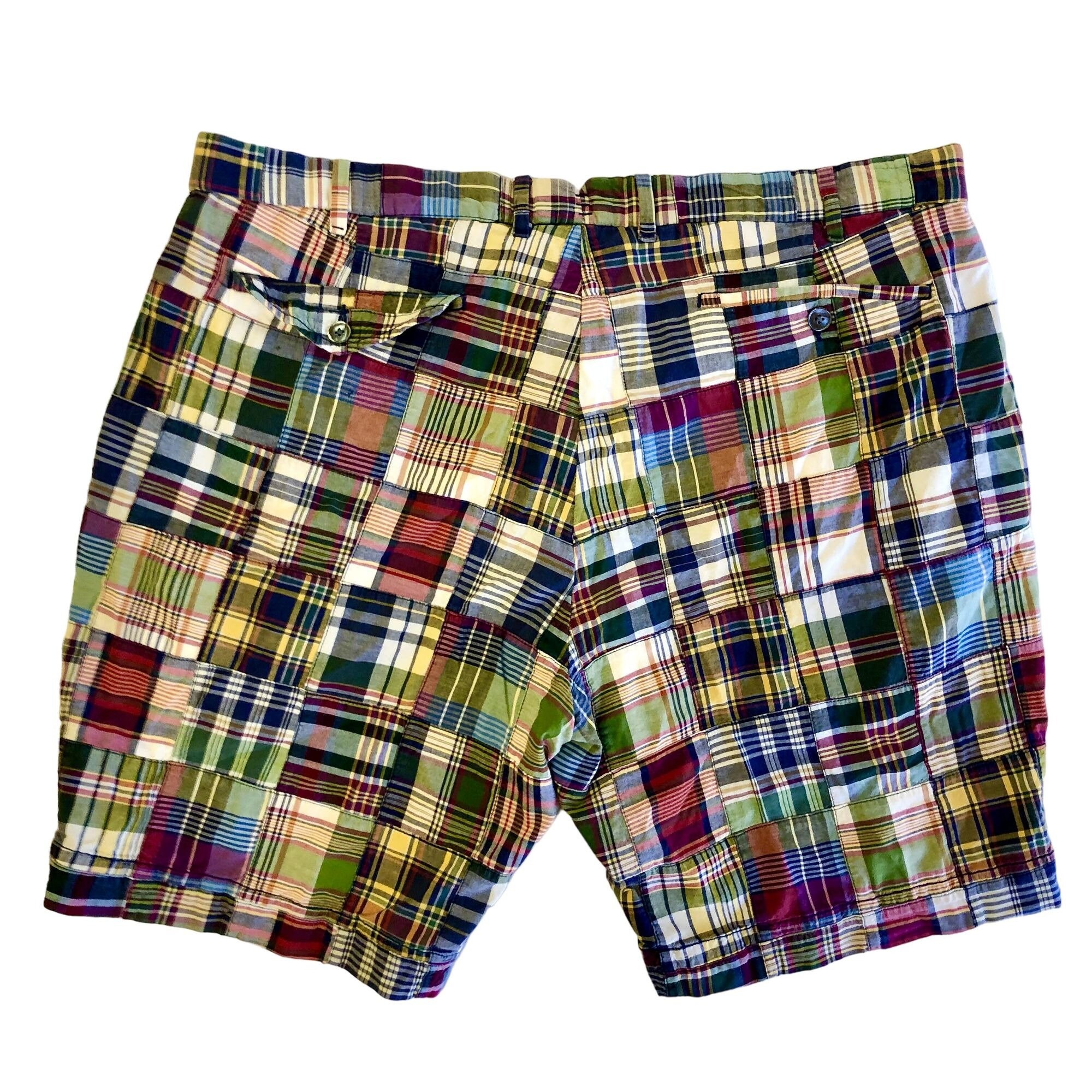 Madras sales patchwork shorts
