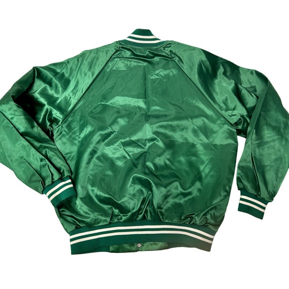 Vintage 70 80's Auburn Sportswear Shiny Green SATIN Bomber