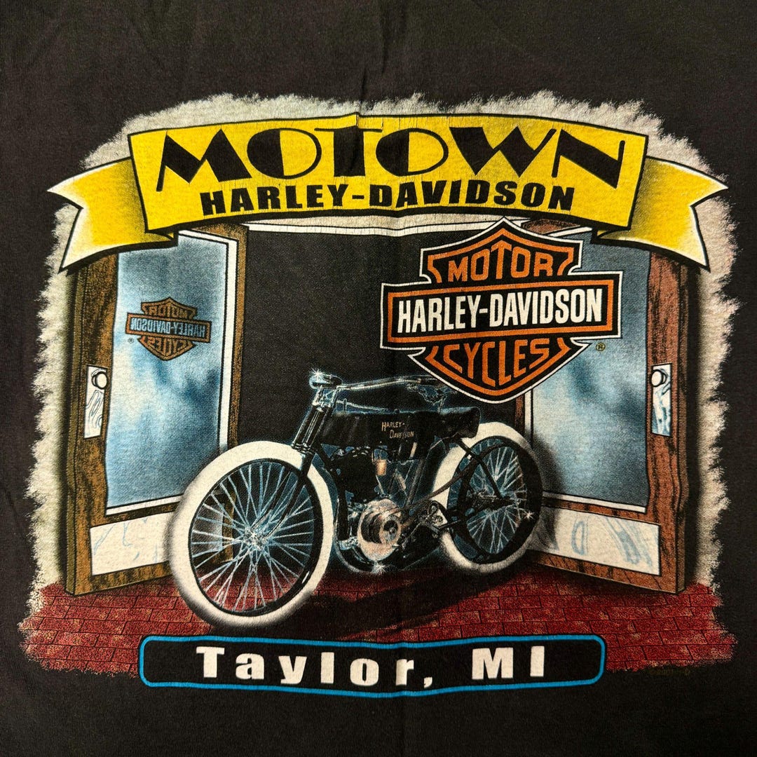 Vintage Harley Davidson MOTOWN Taylor MI Motorcycle Biker 2001 T