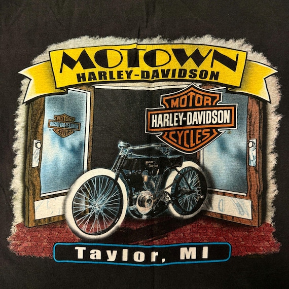 Vintage Harley Davidson MOTOWN Taylor MI Motorcycle Biker 2001 T