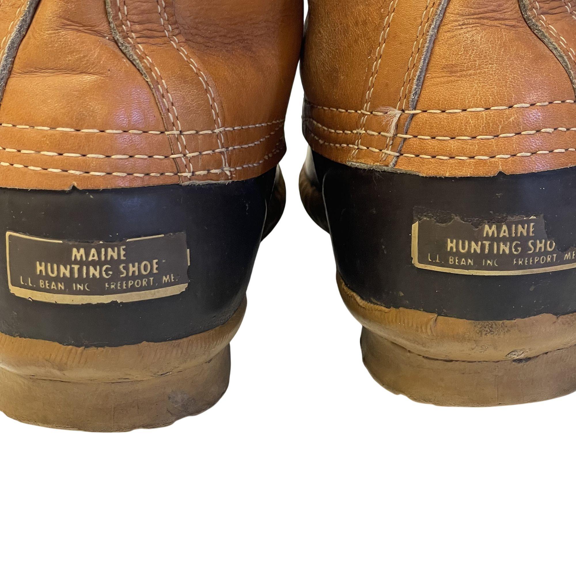 Vintage L.L. Bean Maine Hunting Shoe Waterproof Duck Boots Mens Size 10 Freeport Vintage LL Bean Maine Hunting Shoes Mens 8N GM MADE IN USA  main image 2