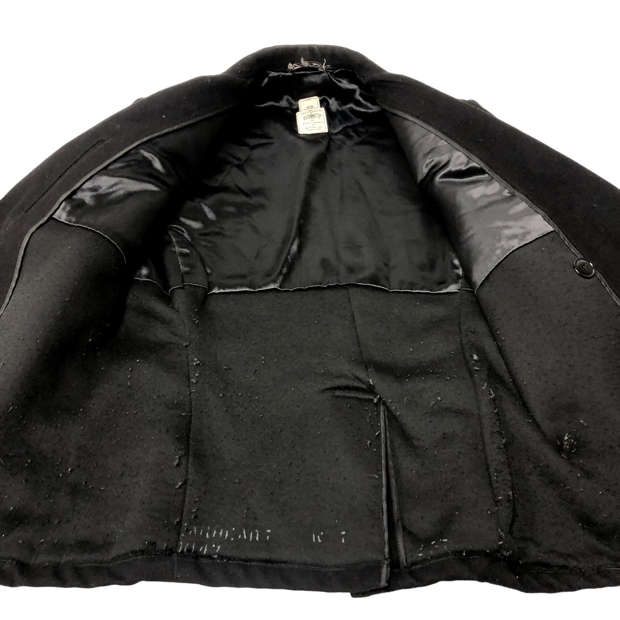 ジャケット・アウター STONE  90s WOOL PEA COAT Vintage 90's Sterlingwear DSCP Men Black Wool PEA Coat