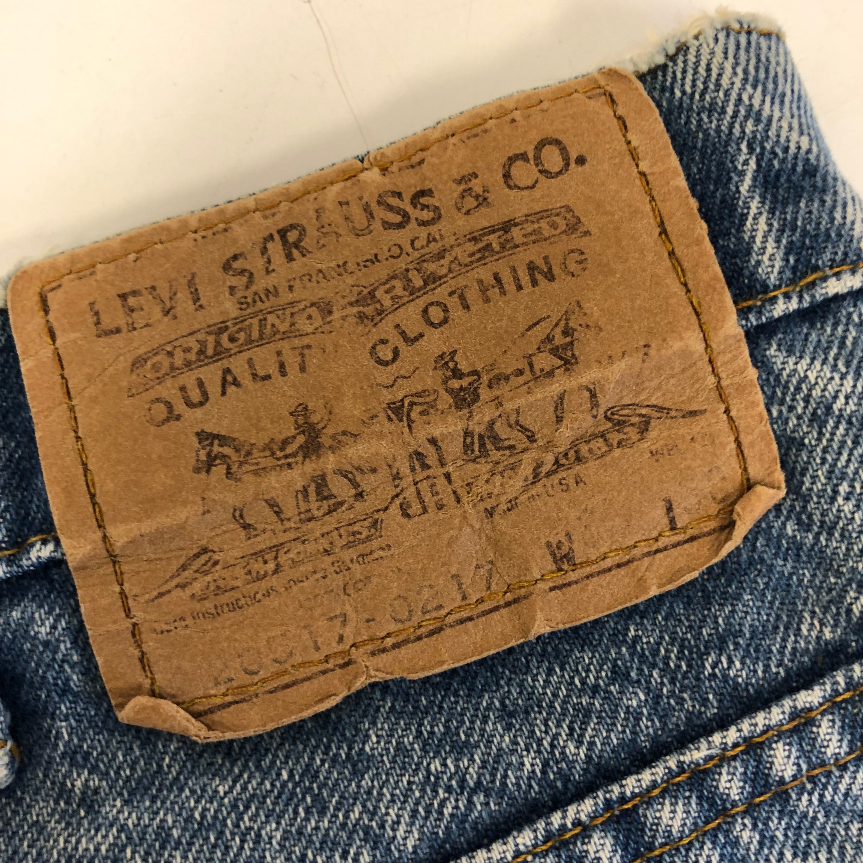 Vintage Levis 20517-0217 Saddleman Jeans, Orange Tab, Made