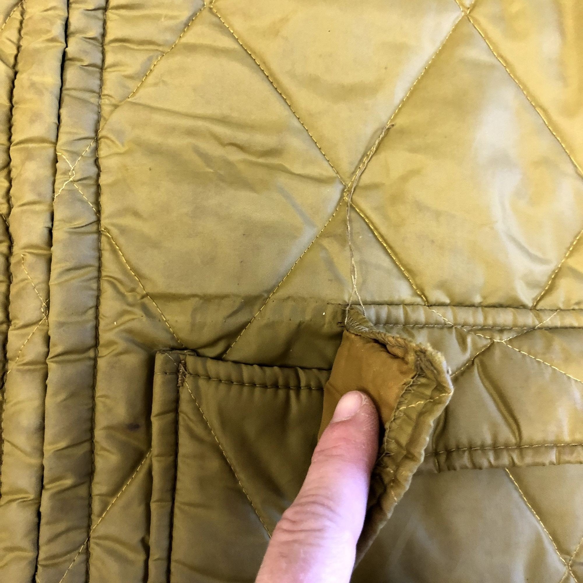 Vintage 70's Lee UNION Made USA QUILTED Nylon Army Green Hunting