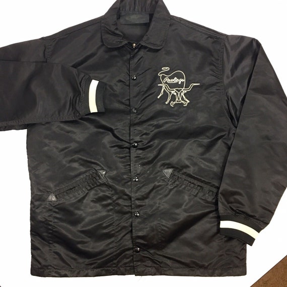 Vtg 1950's 1960's Vintage 50 60's Rawlings Men Black Embroidered