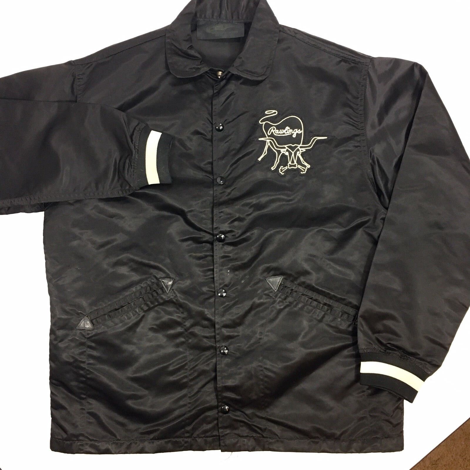 Vtg 1950's 1960's Vintage 50 60's Rawlings Men Black Embroidered