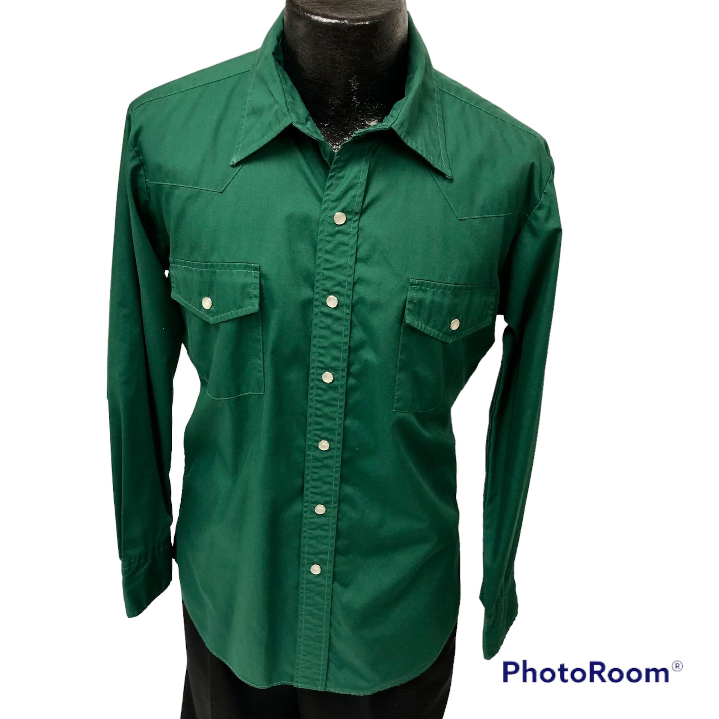Vtg 70's Modes Men Christmas GREEN Cowboy Western ROCKABILLY Pearl
