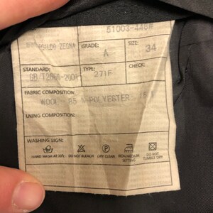 Ermenegildo Zengna Mens Black Gray CHALK STRIPE Wool Suit 40 R Trousers ...