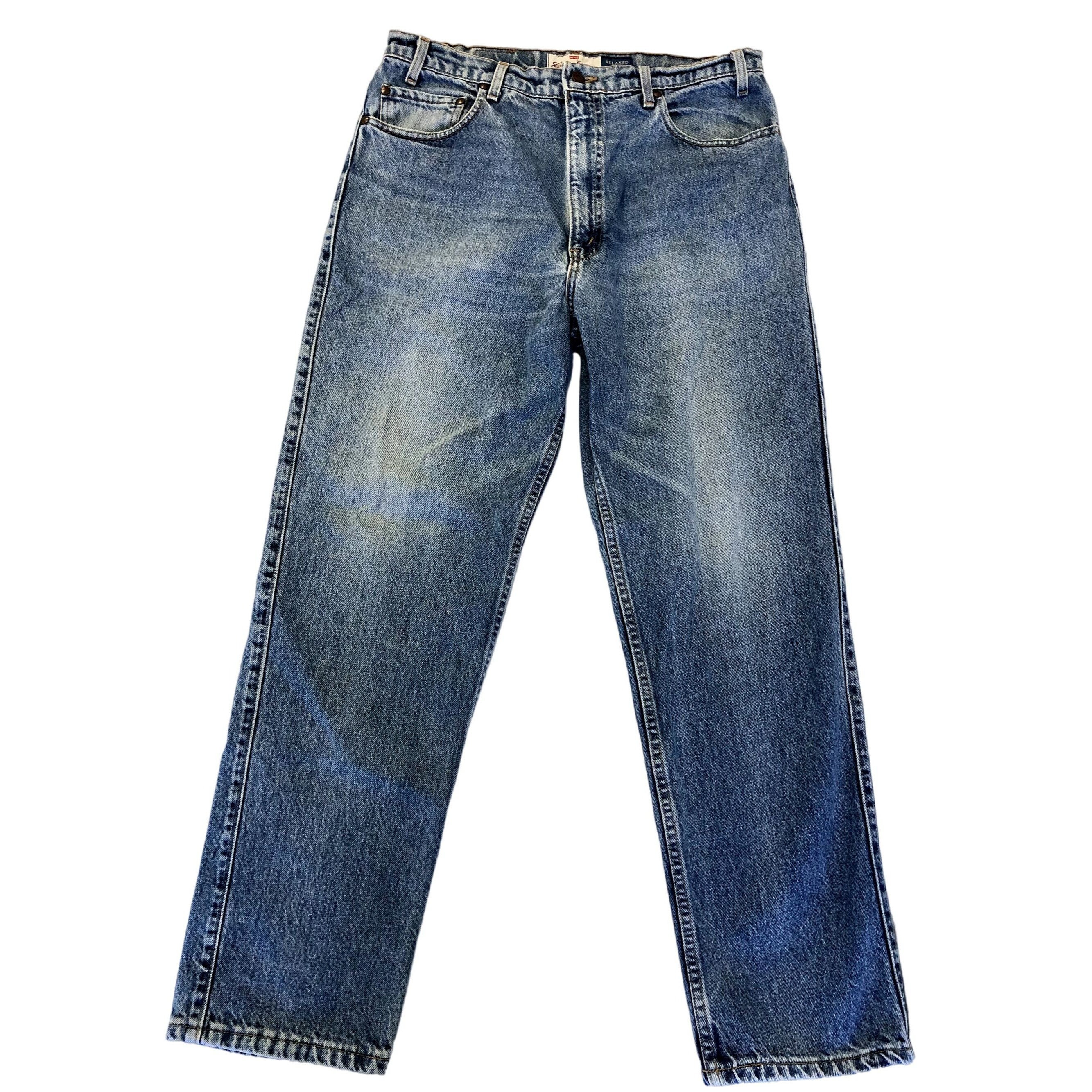 Vintage 80's Levis 540 Men's RELAXED FIT Blue Jeans DISTRESSED