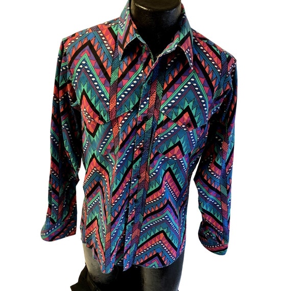 Vintage 80s Wrangler Brushpopper Southwest Shirt Vintage 80s Wrangler Brushpopper Southwest Shirt