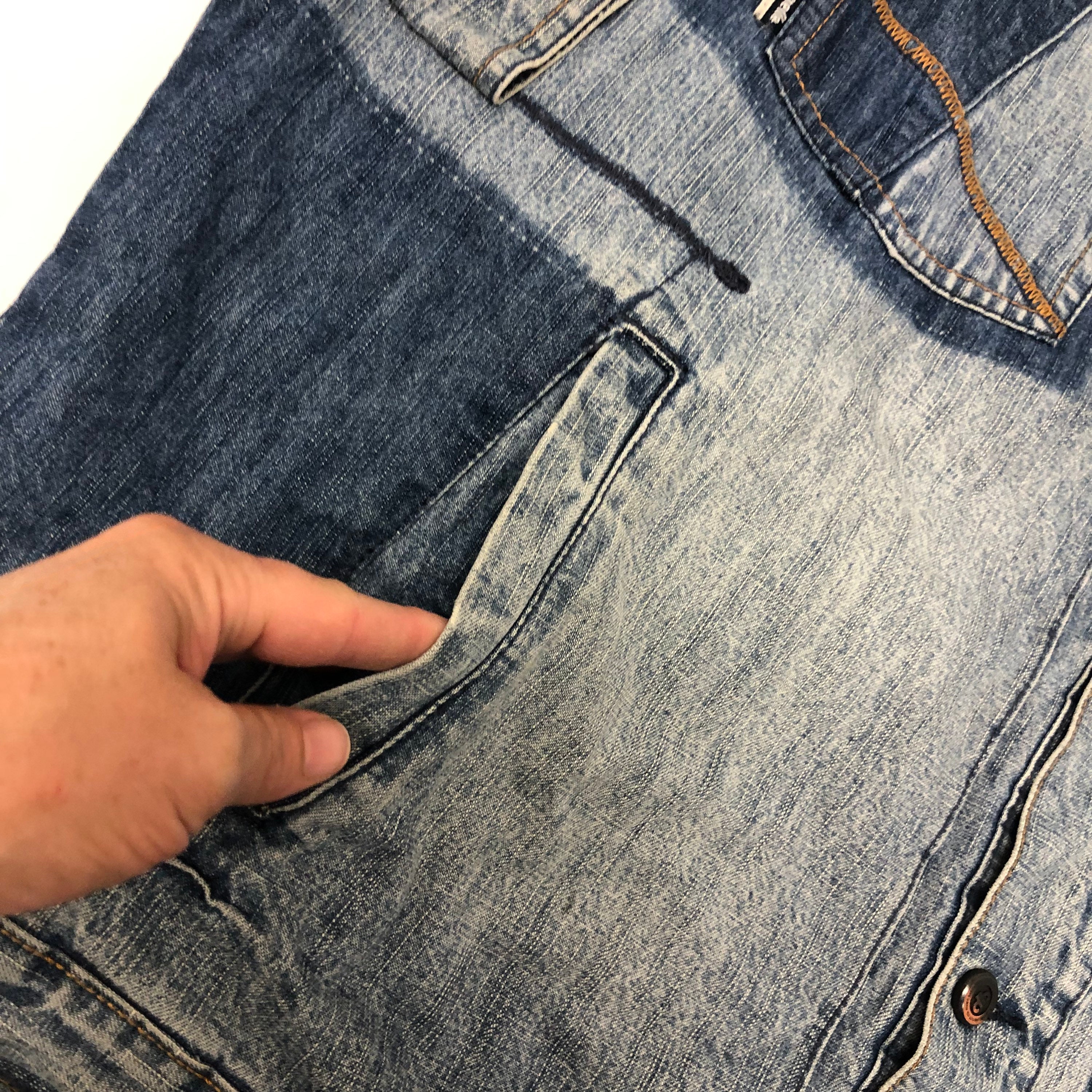 Vintage 90's Pelle Pelle Marc Buchanan Men's Blue Jean OG Biggie