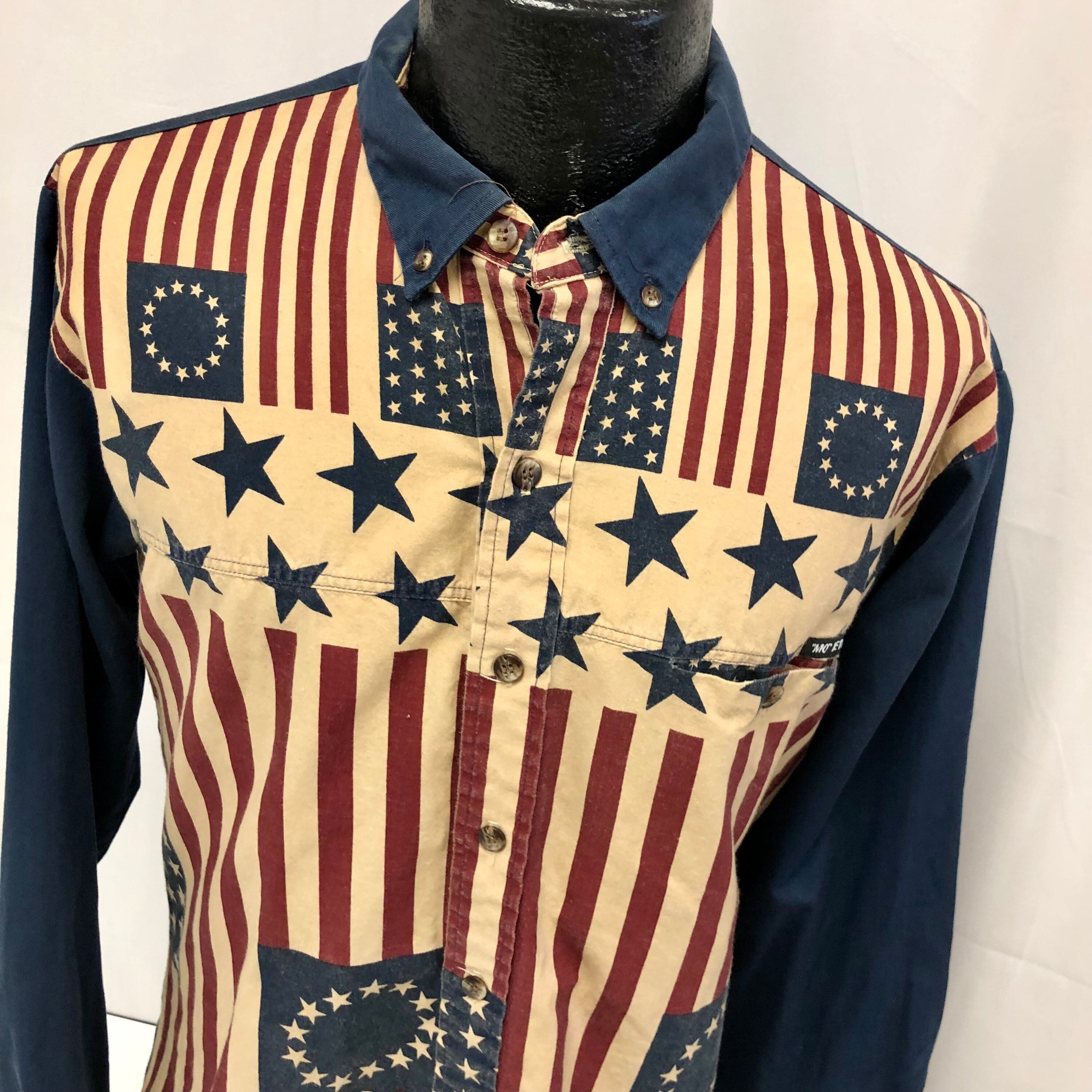 Vintage 90's Mo Betta USA Flag Cowboy Western GARTH Color