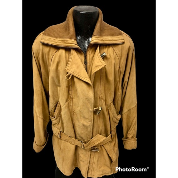 Vintage 90's Avanti Country Club COGNAC Leather Coat