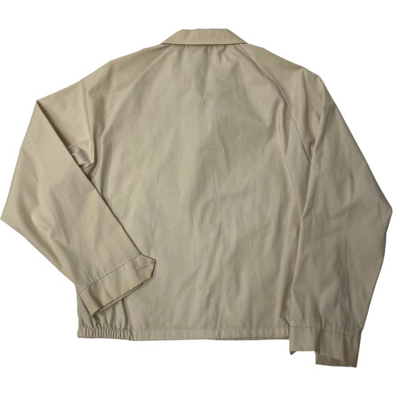 Vintage 70 80's Sir Jac Men Cream White Windbreaker Bomber